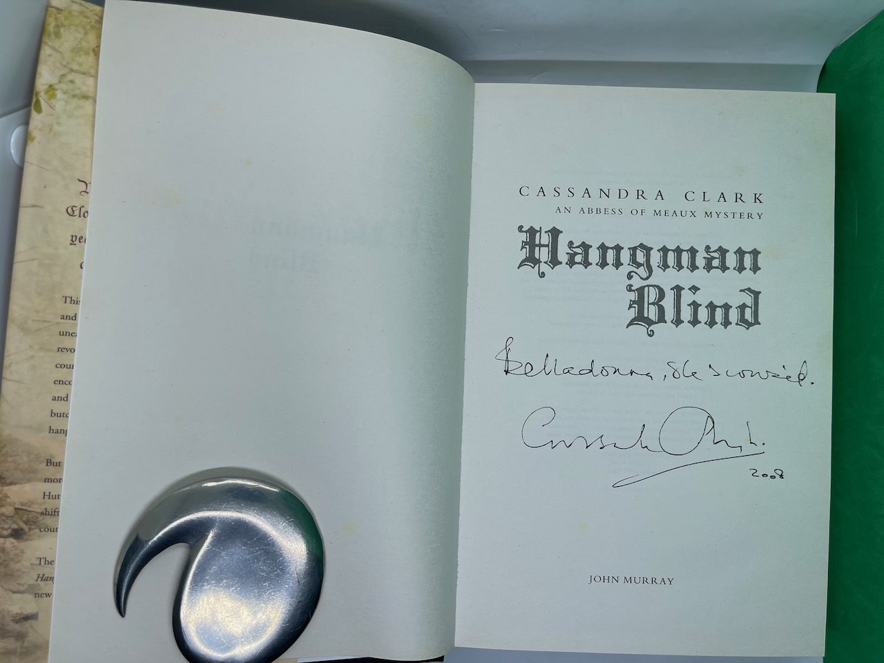Hangman Blind (An Abbess of Meaux Mystery 1) (SIGNED) - Image 3