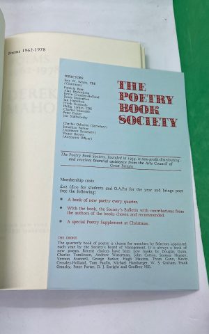 Derek Mahon Poems 1962-1978