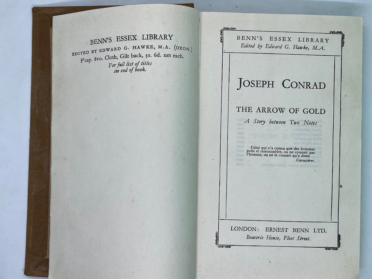 The Arrow Of Gold. A Story Between Two Notes (Benn's Essex Library) - Image 3