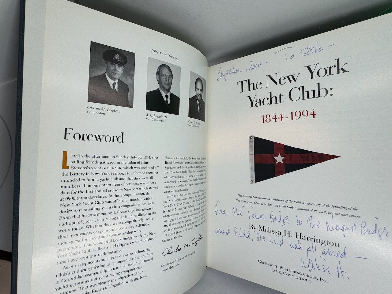 New York Yacht Club 1844-1994 (SIGNED) - Image 3