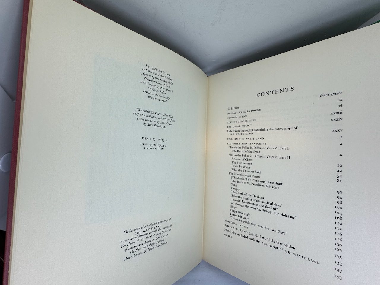 The Waste Land, a facsimile and transcript of the original draft - Image 4