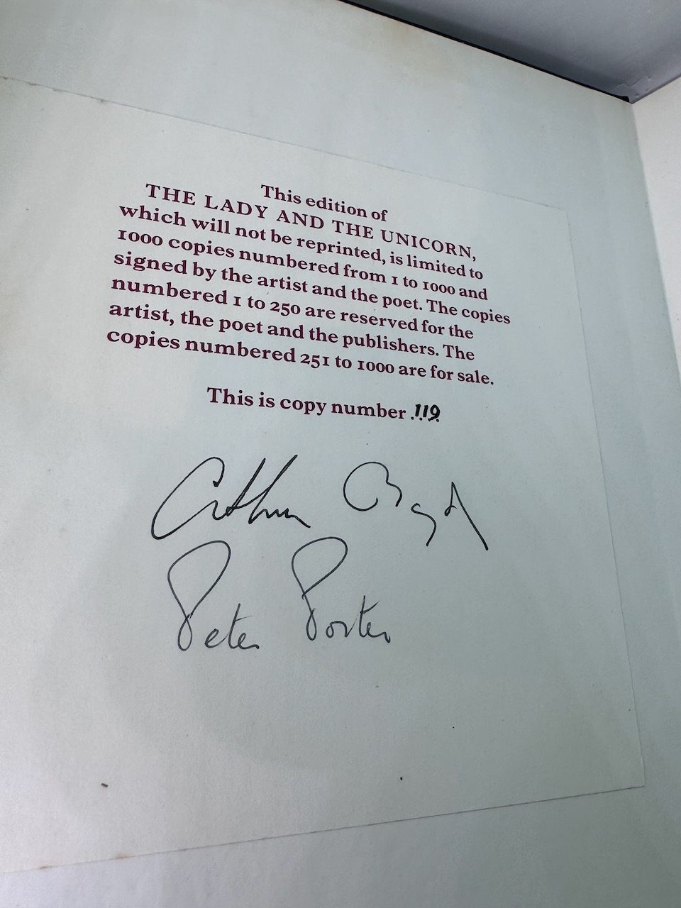 The Lady and the Unicorn (SIGNED) - Image 3