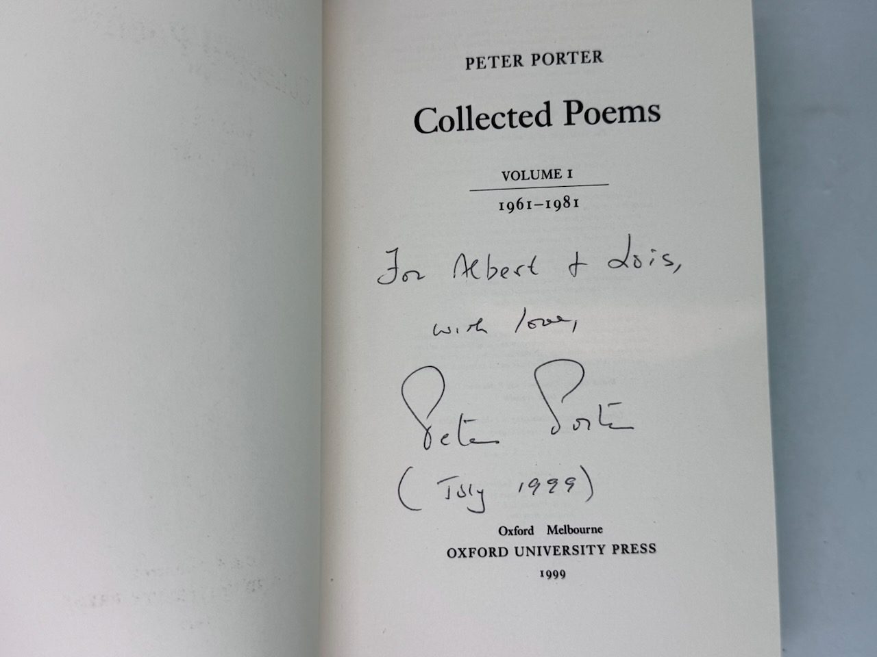 Collected Poems (Oxford Poets 2-set SIGNED) - Image 5