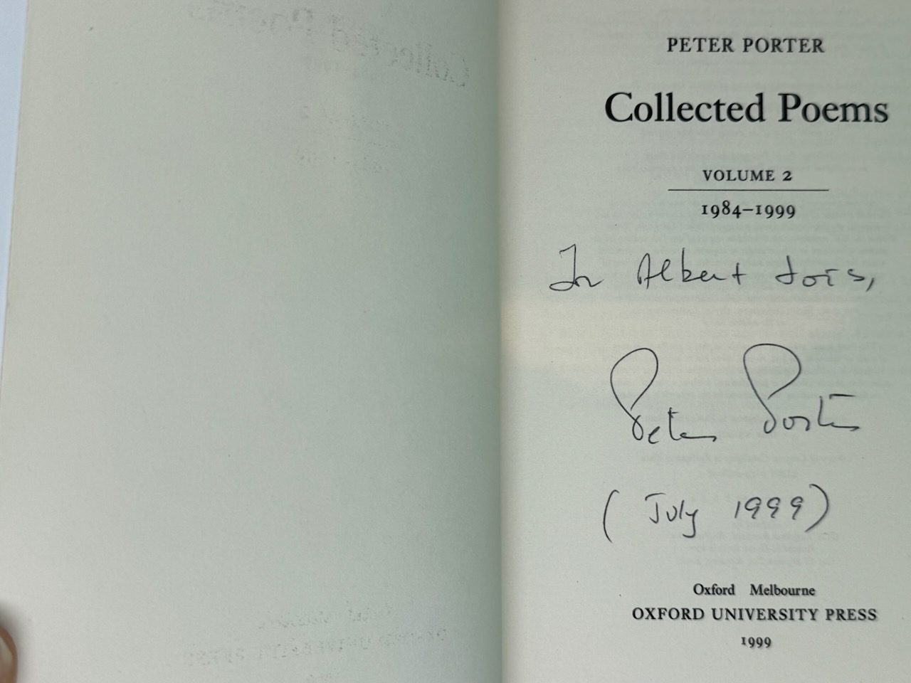 Collected Poems (Oxford Poets 2-set SIGNED) - Image 9
