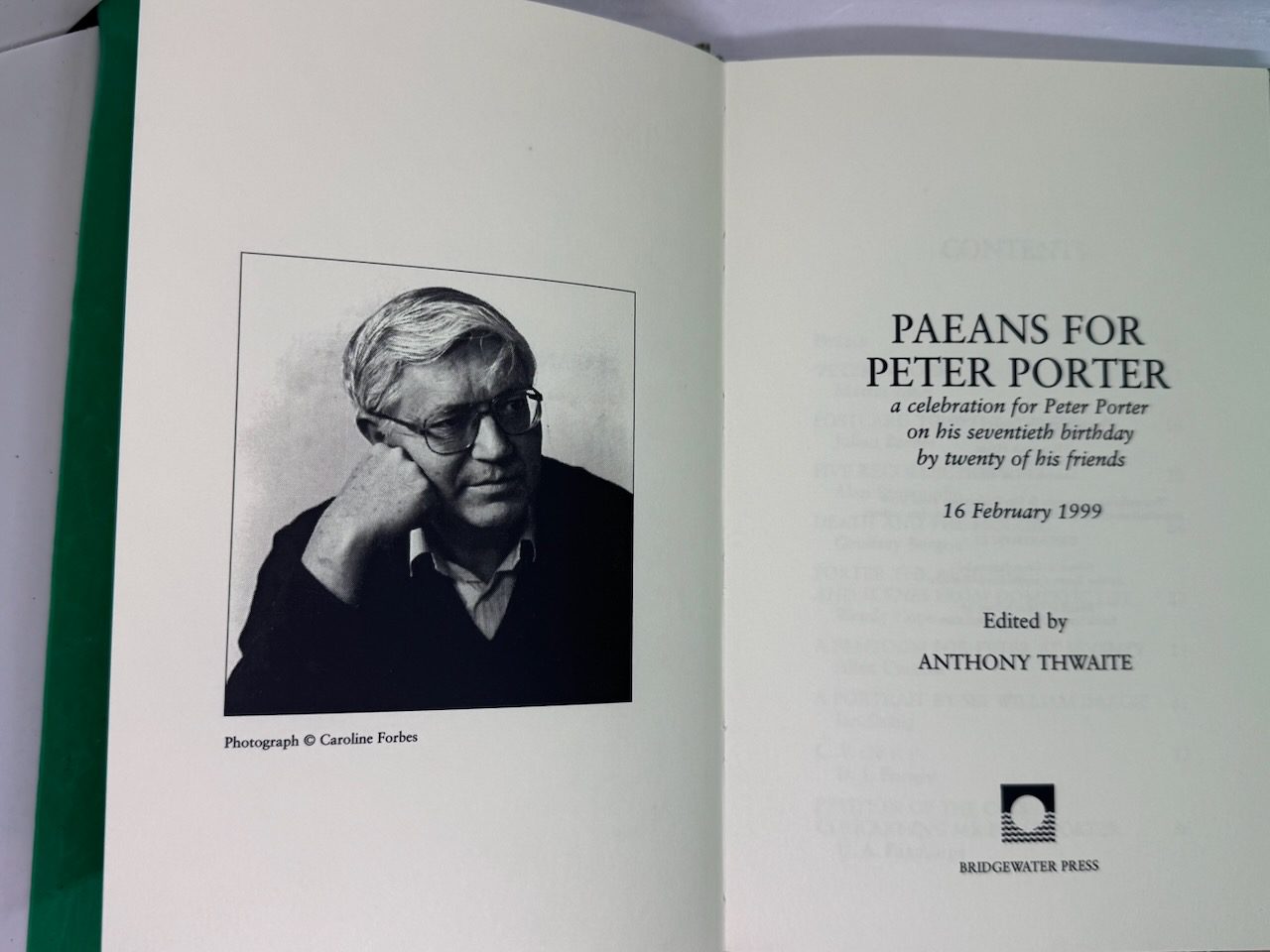 Paeans for Peter Porter (multiple SIGNED) - Image 5